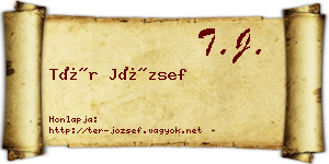 Tér József névjegykártya